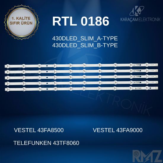 VESTEL 43FA8500 LED BAR ,VESTEL 43FA9000 LED BAR ,TELEFUNKEN 43TF8060 LED BAR  resmi