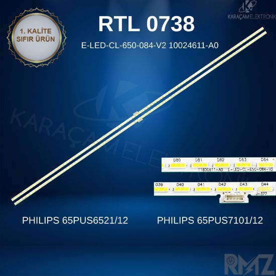 PHILIPS, 65PUS6521/12, LED BAR, PHILIPS, 65PUS7101/12, LED BAR, BACKLIGHT, E-LED-CL-650-084-V2 10024611-a0 resmi