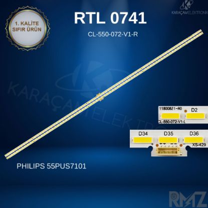 PHILIPS 55PUS7101 LED BAR, LK 10024666-A0, CL-550-072-V1-R, 11800821-A0, CL-550-072-V1-L resmi