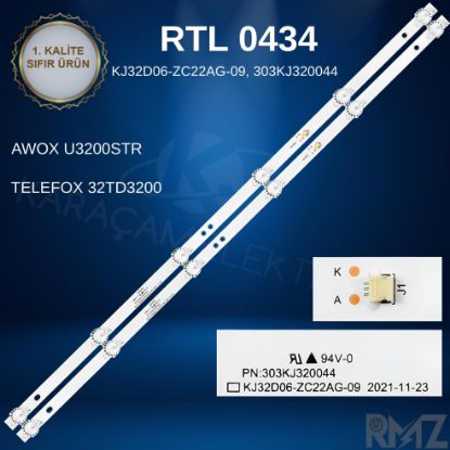 AWOX U3200STR LED BAR, TELEFOX 32TD3200 LED BAR, KJ32D06-ZC22AG-09, 303KJ320044, LED BAR TAKIM resmi