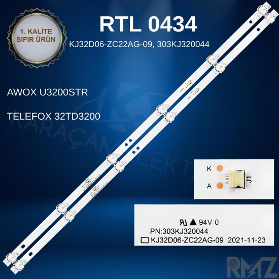 AWOX U3200STR LED BAR, TELEFOX 32TD3200 LED BAR, KJ32D06-ZC22AG-09, 303KJ320044, LED BAR TAKIM resmi