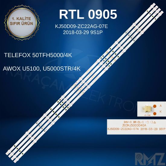 RTL0905 , KJ50D09-ZC22AG-07E , 2018-03-29 9S1P , KJ50D09-ZC22AG-05 , DLED50HD 4X9 0002  resmi