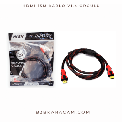 HDMI 15m Kablo V1.4 Örgülü resmi