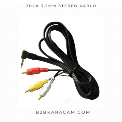 3RCA 3,5mm Stereo Kablo  resmi