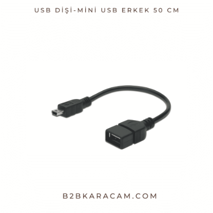 USB Dişi-Mini USB Erkek 50 CM resmi
