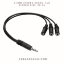 3,5mm Stereo Erkek- 3lü Stereo dişi- 30 cm resmi