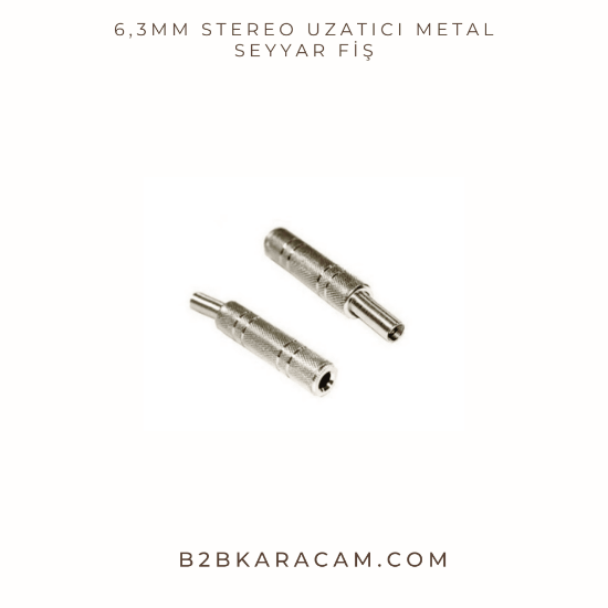 6,3mm Stereo Uzatıcı Metal Seyyar Fiş resmi