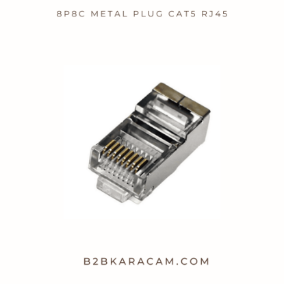8P8C Metal Plug CAT5 RJ45 resmi