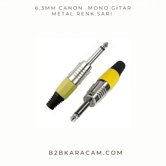 6,3mm Canon  Mono Gitar metal Renk:Sarı  resmi