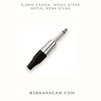 6,3mm Canon  Mono Gitar metal Renk:Siyah resmi