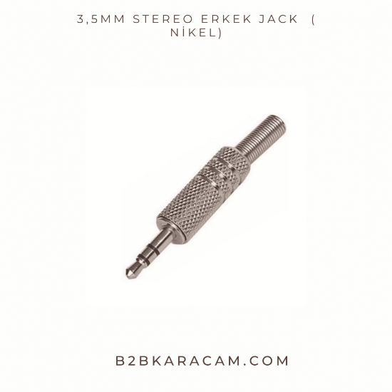 3,5mm Stereo Erkek Jack  ( Nikel) resmi