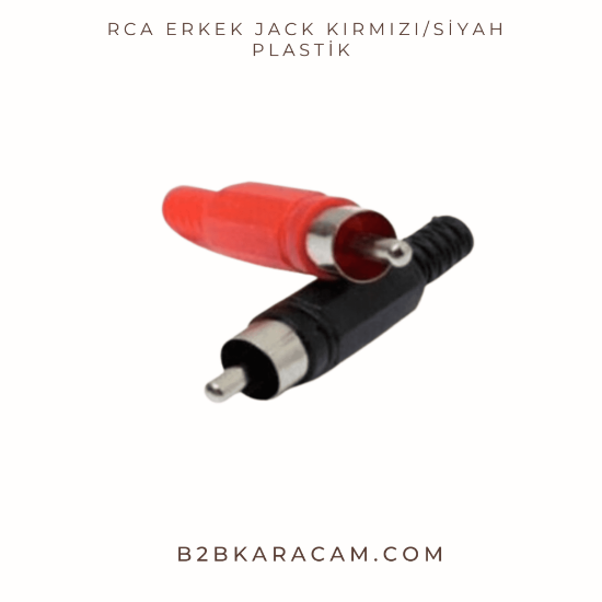  RCA Erkek Jack Kırmızı/siyah    PLASTİK resmi