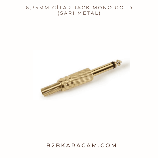 6,35mm Gitar Jack Mono Gold (SARI METAL) resmi
