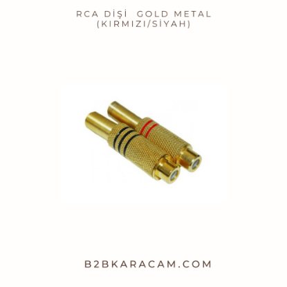 RCA Dişi  Gold metal (Kırmızı/Siyah) resmi