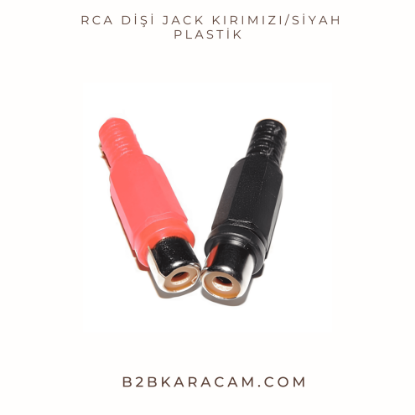  RCA Dişi Jack Kırımızı/siyah   PLASTİK resmi