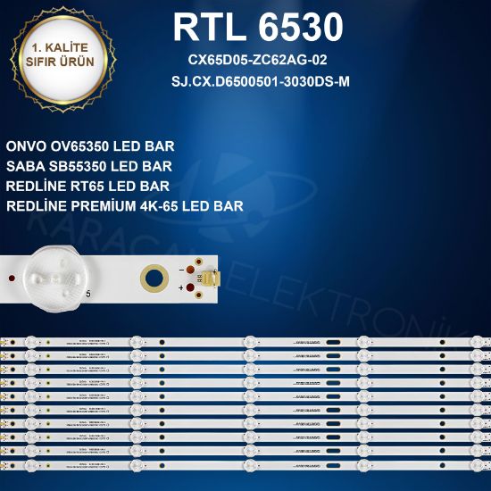 ONVO OV65350 LED BAR, NORDMENDE NM65350 LED BAR  , REDLİNE  RT65 LED BAR , REDLİNE PREMİUM 4K-65 resmi