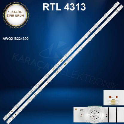 AWOX, B224300, LED BAR, BACKLIGHT, PANEL LEDLERİ, CRH-BX43X13030120202BREV1.2, CRH-BX43X13030120202BREV resmi