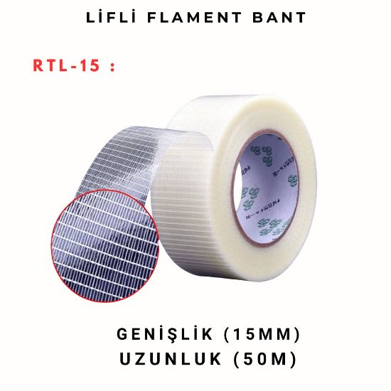 15 MM LİFLİ FLAMENT BANT  resmi