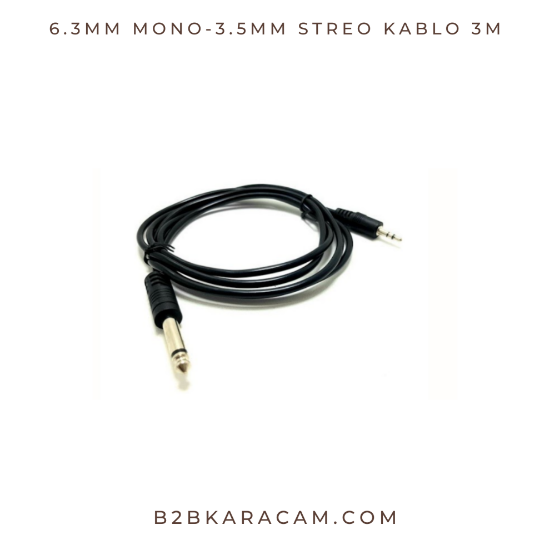 6.3MM MONO-3.5MM STREO KABLO 3M resmi